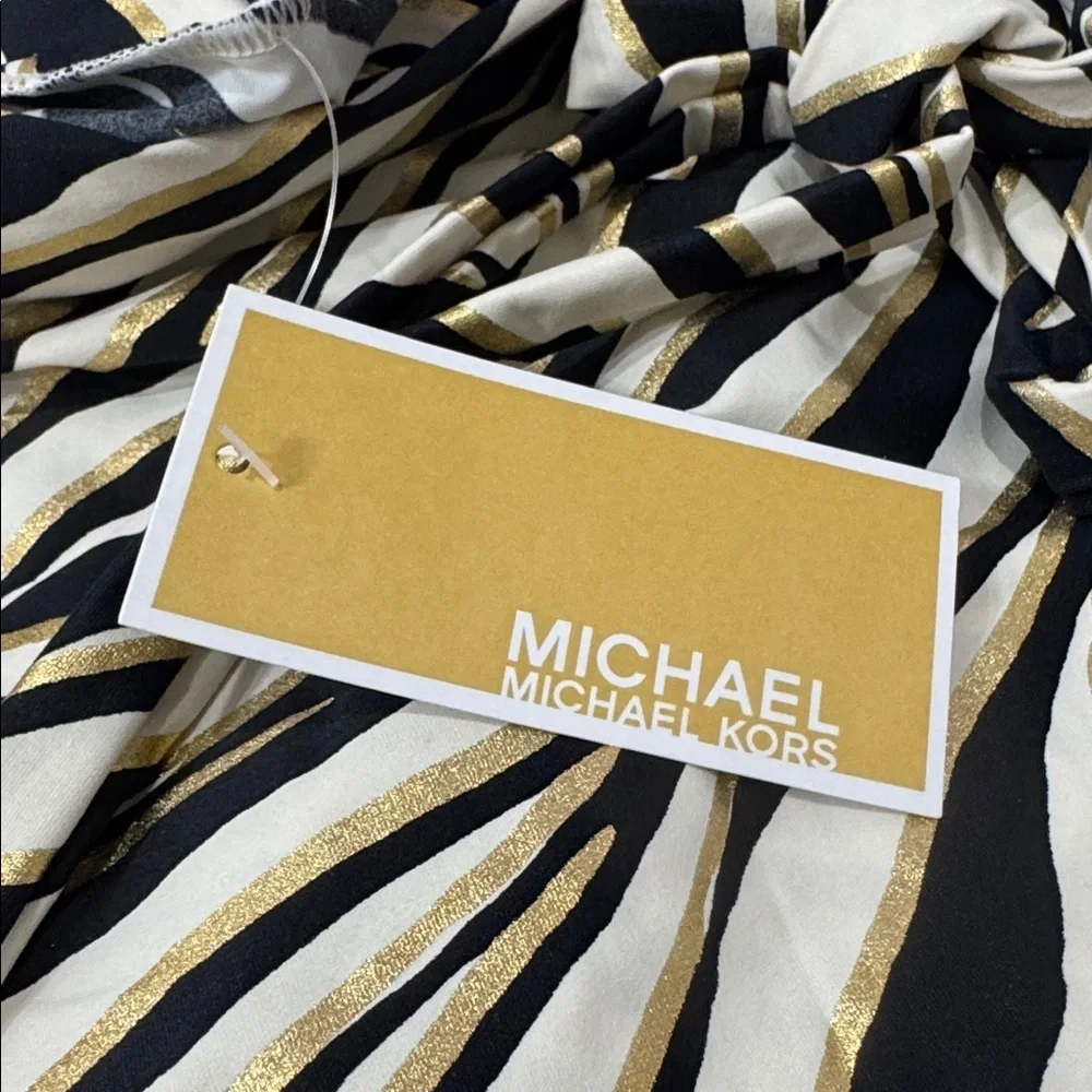 Michael Kors Tiger Zebra Pareo Cover Up Skirt Size XS / S NEW